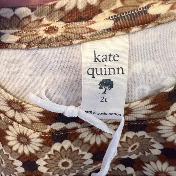 Kate Quinn 70s Floral Short Sleeve Top NWT Size 2T %100 organic cotton - Picture 4 of 4